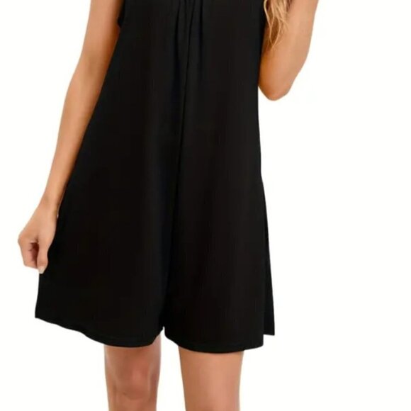 Women's Casual Black Romper - Picture 2 of 4